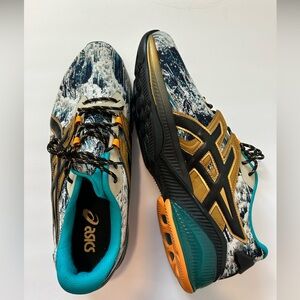 ASICS Men's Dynamic Black and Orange athletic Shoes